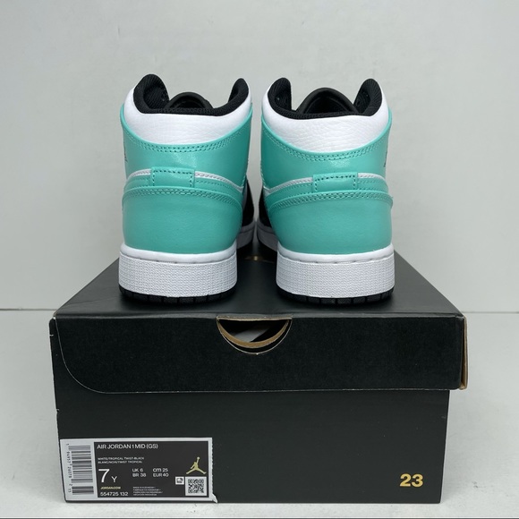 Nike Air Jordan 1 Retro Mid GS “Tropical Teal” NEW - Picture 4 of 4